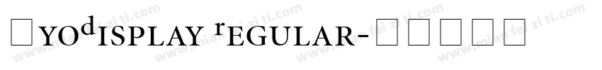JyoDisplay Regular字体转换